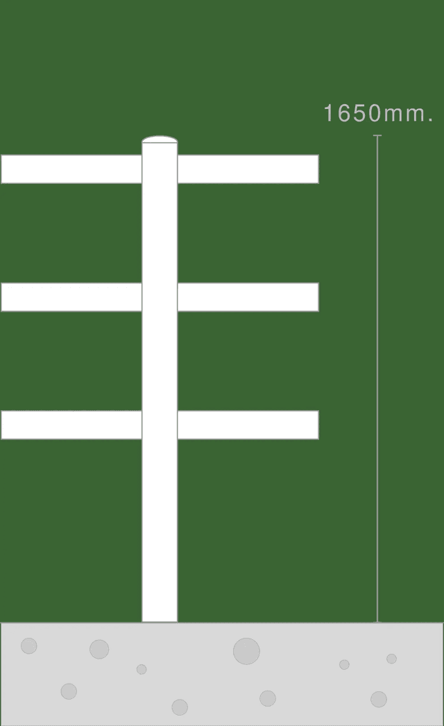 Clôtures avec 3 lisse